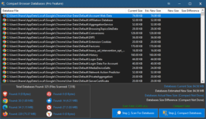 SirCleaner - Compact Browser Databases Scan Complete Screen
