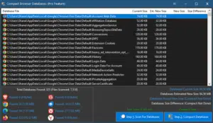 SirCleaner - Compact Browser Databases Scan Complete Screen