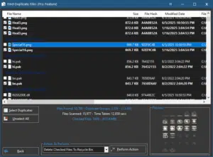 SirCleaner - Find Duplicates Screen