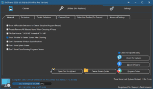 SirCleaner - Settings General Screen