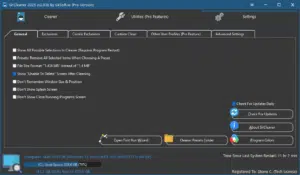 SirCleaner - Settings General Screen
