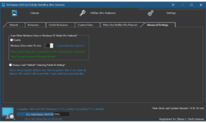 SirCleaner - Settings Advanced Screen
