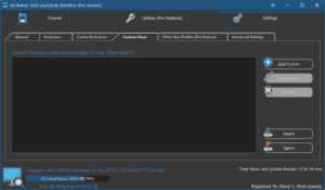 SirCleaner - Settings Custom Clean Screen