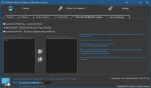 SirCleaner - Settings Other User Profiles Screen