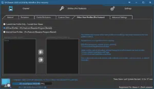 SirCleaner - Settings Other User Profiles Screen