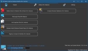 SirCleaner - Utilities Screen