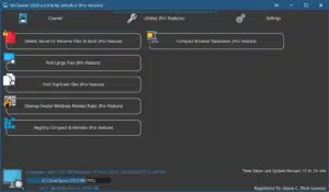 SirCleaner - Utilities Screen